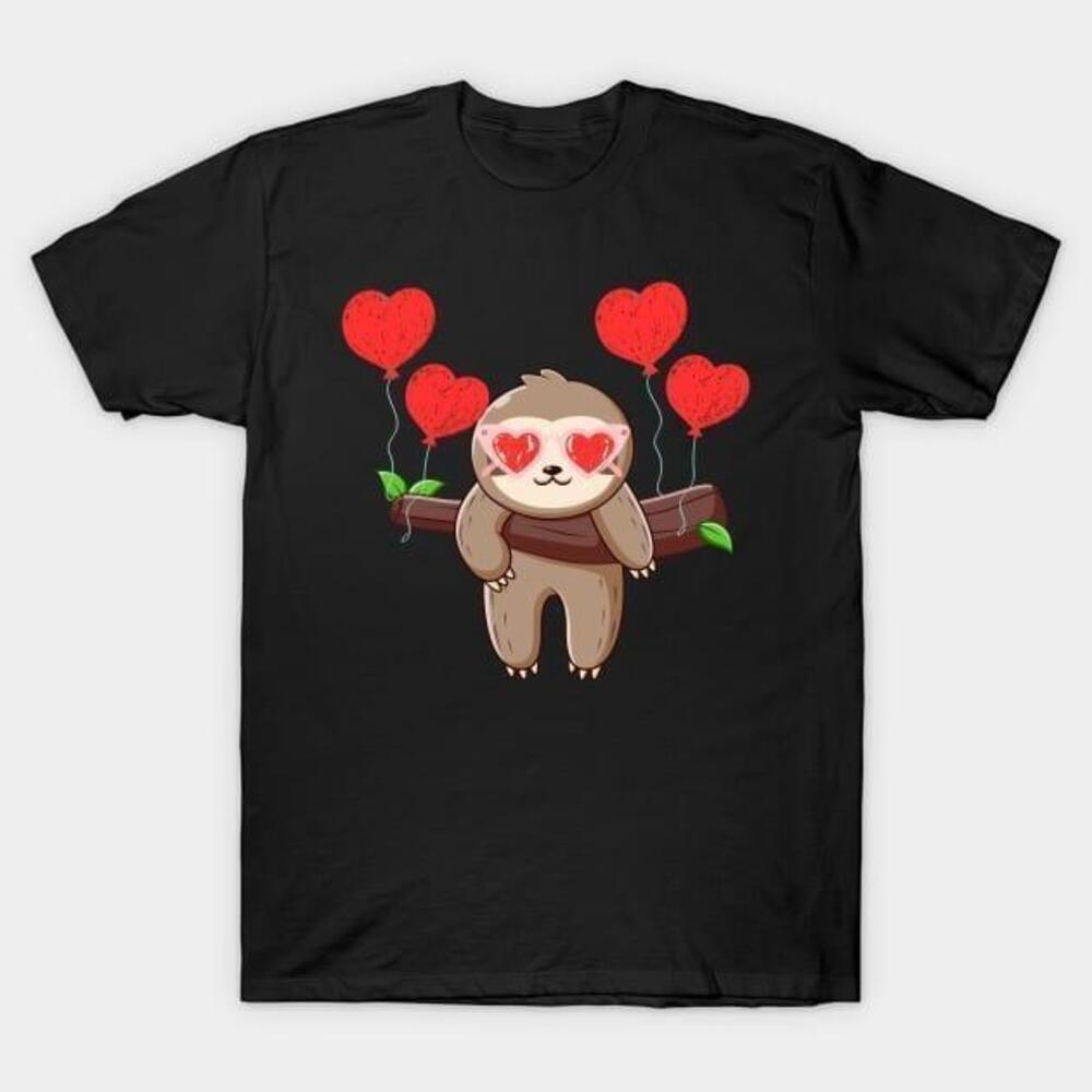 Sloth Fall In Love Valentines Day Tshirt